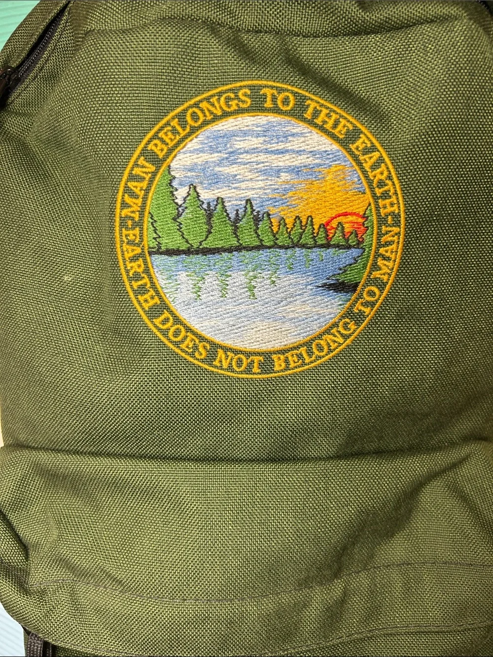 Outdoor Products Men's Olive Green Backpack with Nature Patch